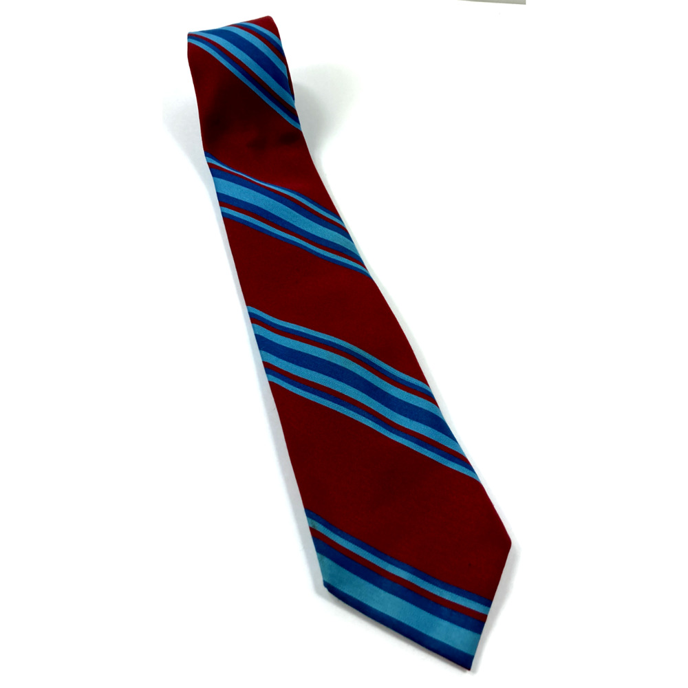 Superba Vintage Ride Blue Striped Neck Tie 100% Dacron Polyester